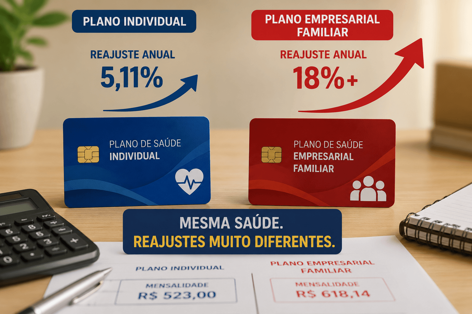 Por que os reajustes dos planos empresariais familiares costumam ser tão maiores que os dos planos individuais?